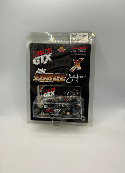 JOHN FORCE 2001 CASTROL GTX 10X CHAMPION MUSTANG FUNNY CAR 1/64 NHRA DIECAST - Action Racing Collectables