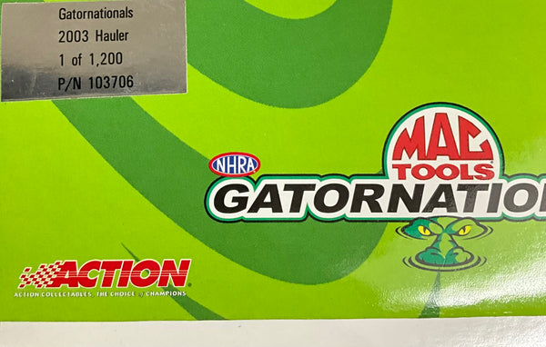 34th ANNUAL 2003 GATORNATIONALS 1:24 NASCAR DIECAST HAULER/TRANSPORTER - Action Collectables
