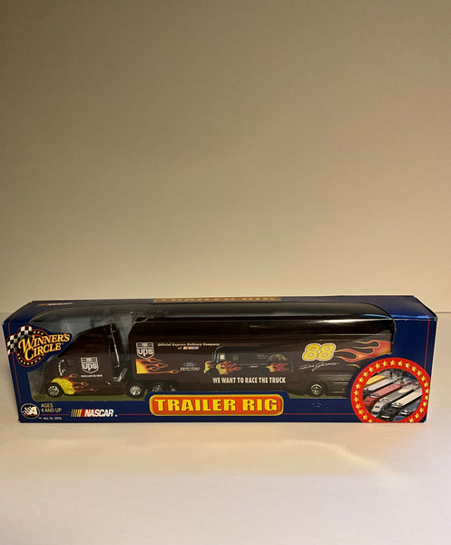 DALE JARRETT 2002 UPS WE WANT TO RACE THE TRUCK 1:64 NASCAR DIECAST TRANSPORTER/HAULER - Winner's Circle