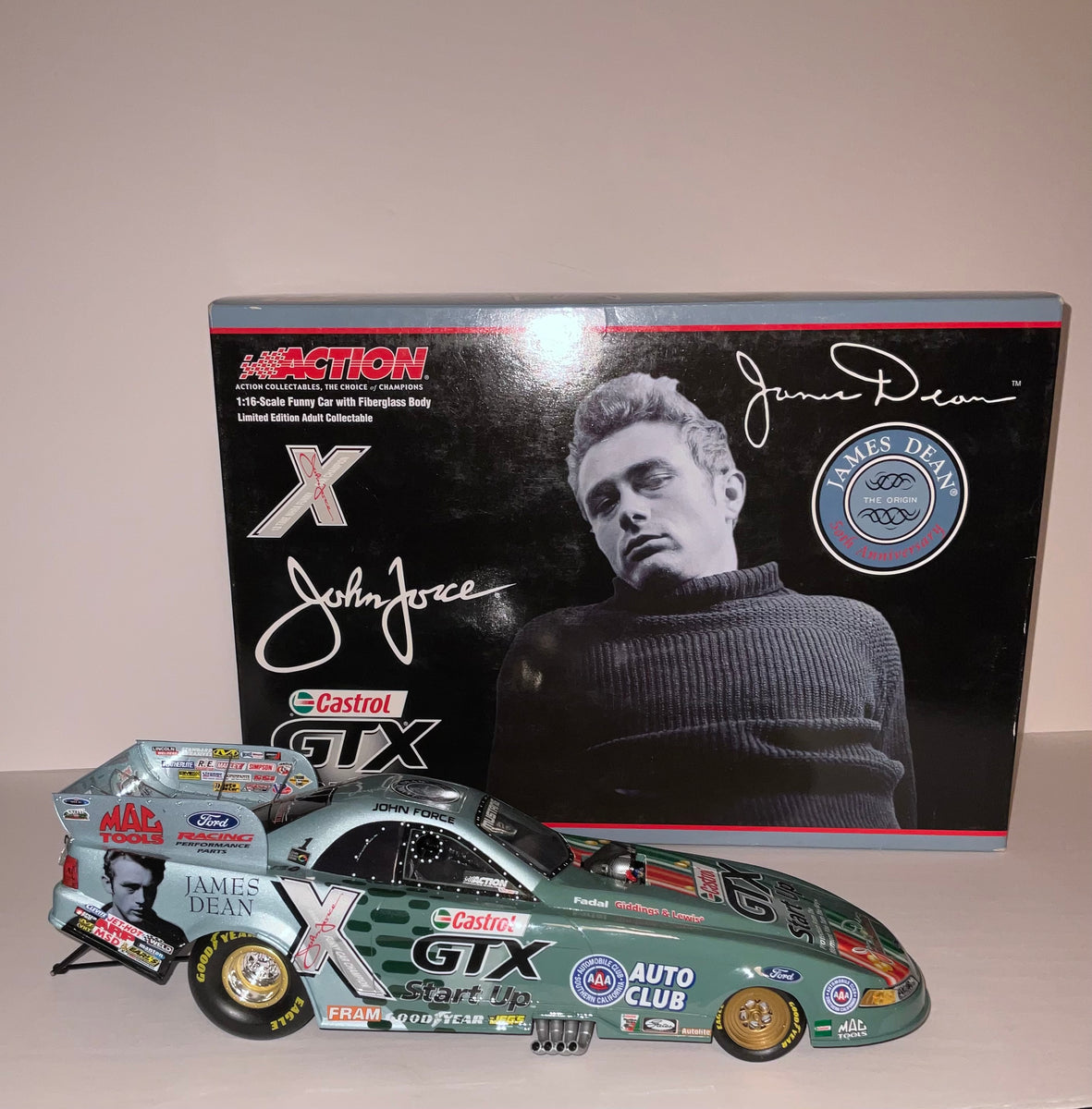 【限定品】 ジョンフォース　GTX ドラッグレース ファニーカー　action JOHN FORCE 2005 CASTROL GTX START UP JAMES DEAN 50th ANNIVERSARY 1