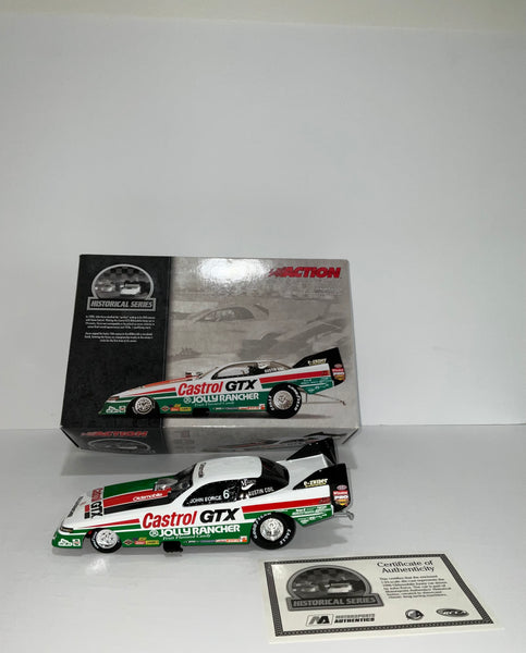 JOHN FORCE 1990 CASTROL GTX/JOLLY RANCHER 1990 NHRA CHAMPION 1:24 NHRA DIECAST FUNNY CAR - Action Racing  Collectables