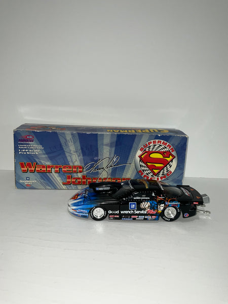 WARREN JOHNSON 1999 SUPERMAN AUTOGRAPHED 1:24 NHRA STOCK CAR DIECAST - Action Racing Collectables