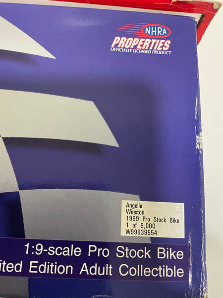 ANGELLE SEELING 1999 WINSTON 1:9 NHRA DIECAST PRO STOCK BIKE - Action Racing Collectables