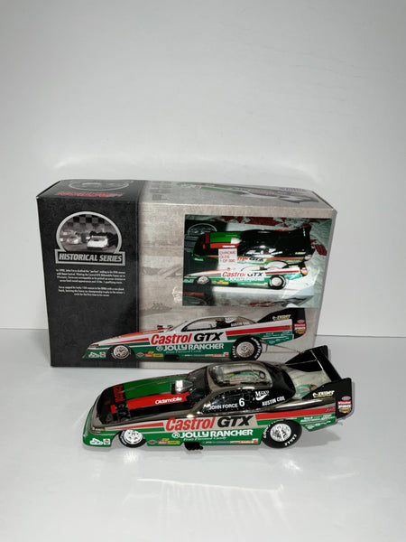 JOHN FORCE 1990 CHROME CASTROL GTX/JOLLY RANCHER 1990 NHRA CHAMPION 1:24 NHRA DIECAST FUNNY CAR - Action Racing  Collectables