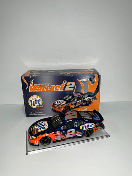 RUSTY WALLACE 2002 MILLER LITE/HARLEY DAVIDSON 1:24 NASCAR DIECAST - Action Racing Collectables