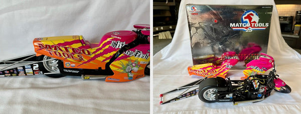 CRAIG TREBLE 2004 MATCO 25th ANNIVERSARY NITRO FISH 1:9 NHRA DIECAST PRO STOCK DRAG BIKE - Racing Champions