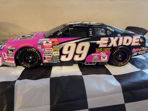 JEFF BURTON 1999 EXIDE RACING CHAMPIONS PREMIER 1:24 W/COA NASCAR DIECAST