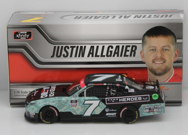 JUSTIN ALLGAIER 2021 UNITED FOR AMERICA/CAMP4HEROES 1:24 NASCAR DIECAST - Action Racing Collectables