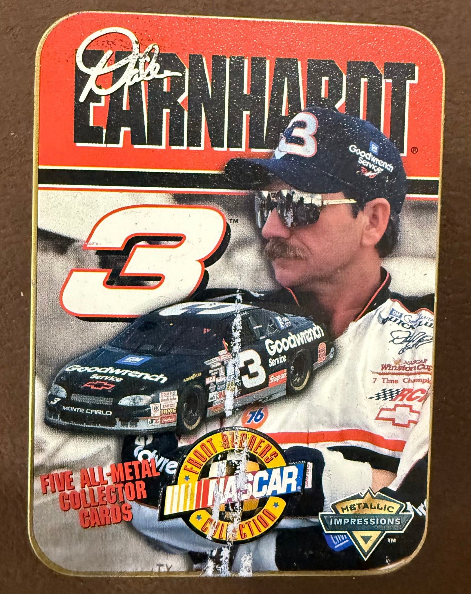 DALE EARNHARDT Metallic Impressions Front Runners 5 Metal Collectors Cards