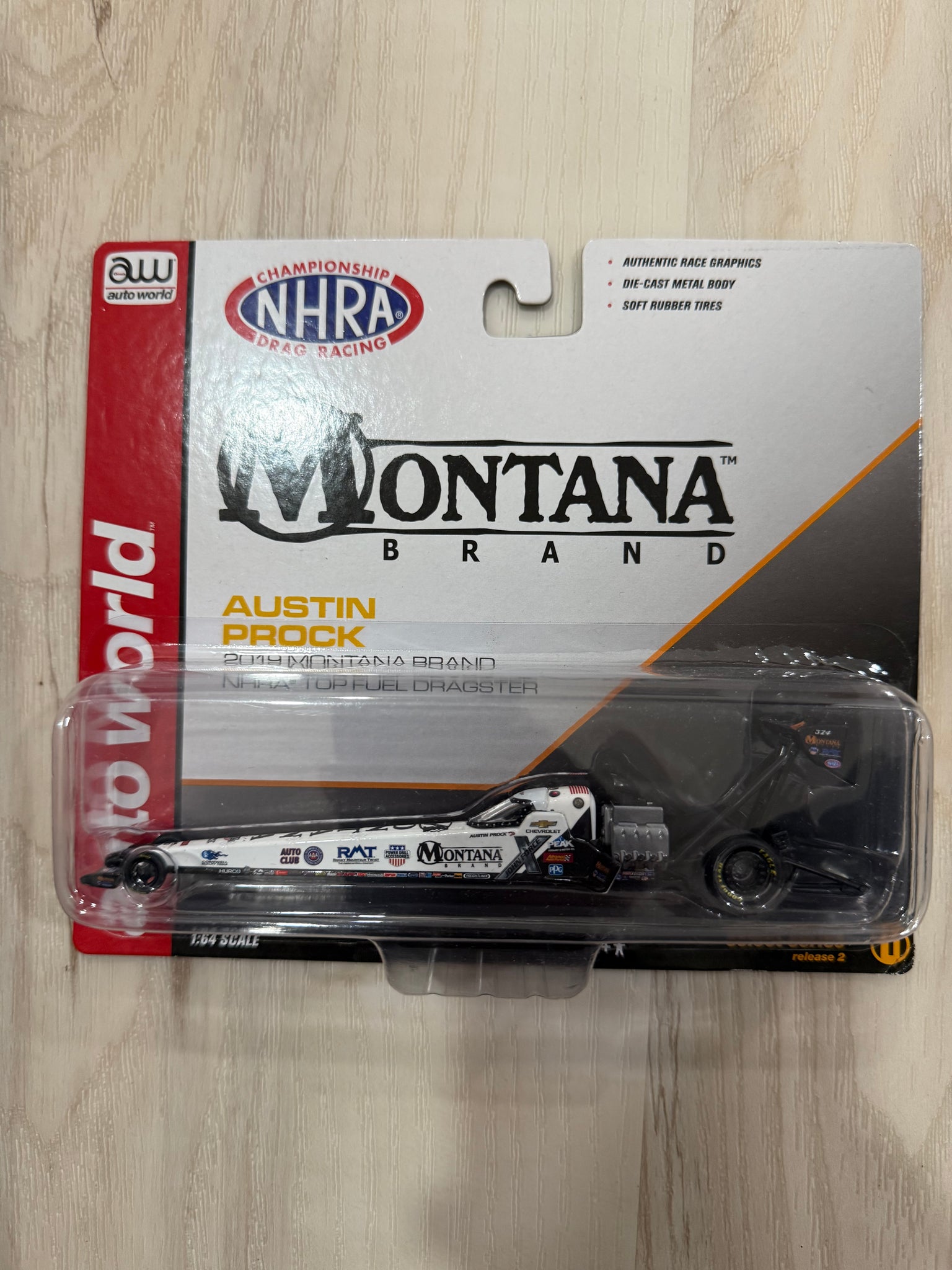 2019 AUSTIN PROCK MONTANA BRAND 1:64 NHRA DIECAST DRAGSTER - Auto World