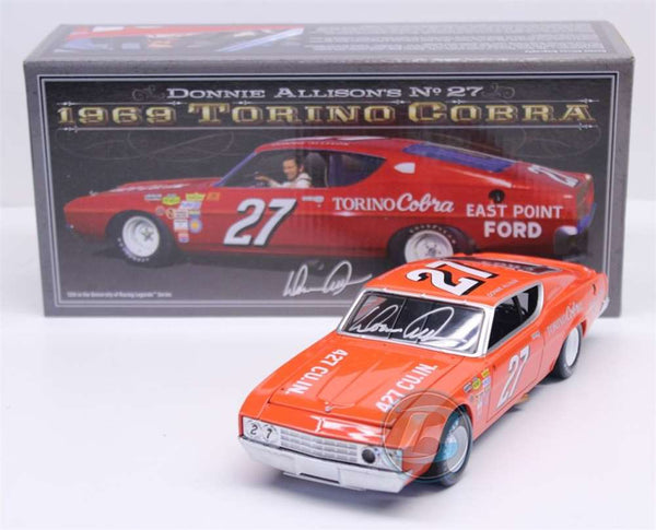 DONNIE ALLISON TORINO COBRA 1969 TORINO COBRA 1:24 NASCAR DIECAST AUTOGRAPHED - University of Racing Legends