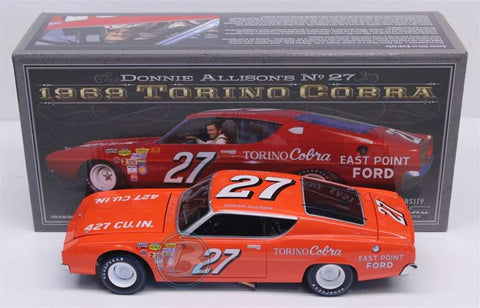 DONNIE ALLISON TORINO COBRA 1969 TORINO COBRA 1:24 NASCAR DIECAST AUTOGRAPHED - University of Racing Legends