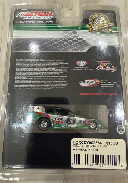 JOHN FORCE 2010 CASTROL GTX 25th ANNIVERSARY 1:64 NHRA DIECAST FUNNY CAR from Action Racing Collectables Gold Series