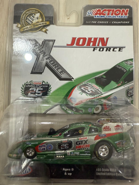 JOHN FORCE 2010 CASTROL GTX 25th ANNIVERSARY 1:64 NHRA DIECAST FUNNY CAR from Action Racing Collectables Gold Series