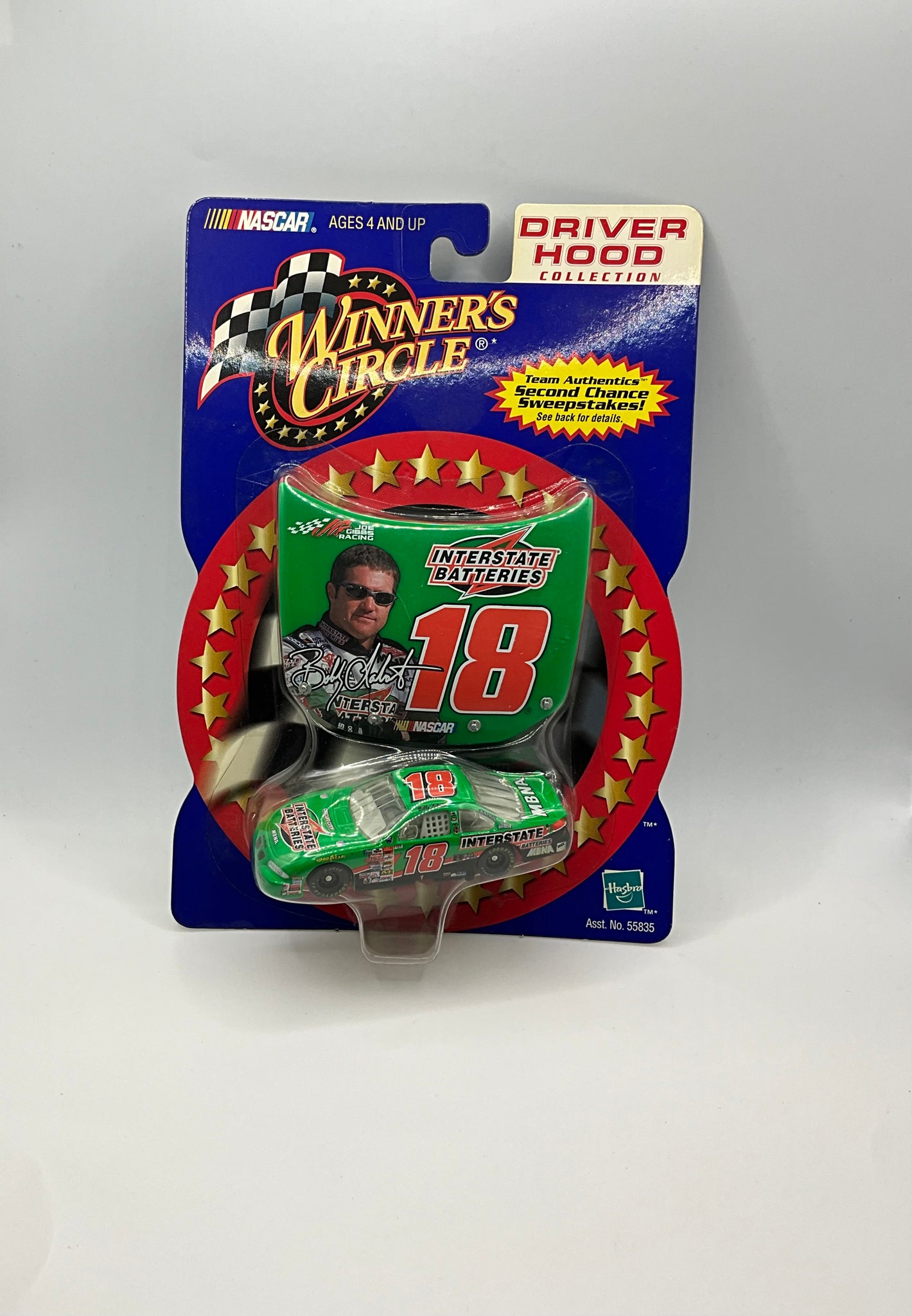 BOBBY LABONTE 2001 INTERSTATE BATTERES 1/64 WINNER'S CIRCLE DRIVER HOOD COLLECTION NASCAR DIECAST