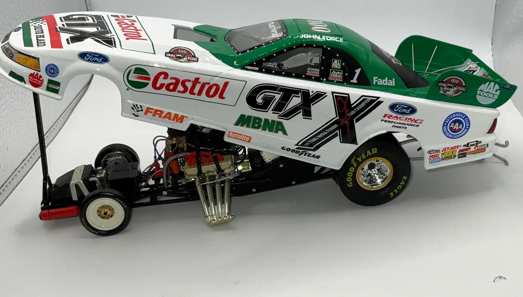 JOHN FORCE 2002 CASTROL GTX 100th WIN 1:24 NHRA FUNNY CAR – All