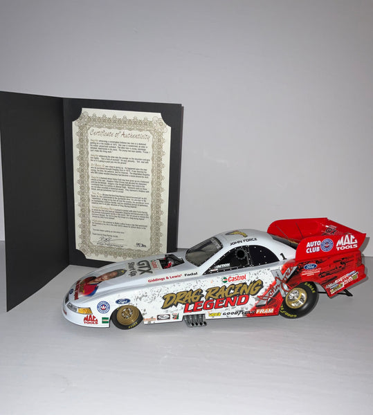 JOHN FORCE & NORWALK RACEWAY PARK 2005 “DRAG RACING LEGEND” CASTROL GTX START-UP 1:16 NHRA DIECAST FUNNY - Action Racing Collecatables