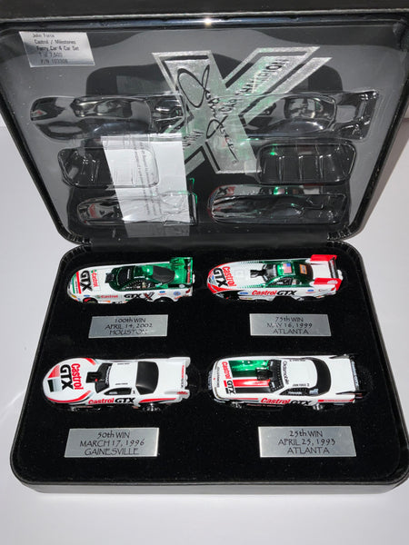 JOHN FORCE CASTROL/MILESTONE 4 CAR SET NHRA 1:64 DIECAST FUNNY CAR - Action Racing Collectables