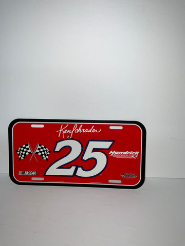 KENNY SCHRADER #25 Hendrick Motorsports Car License Plate