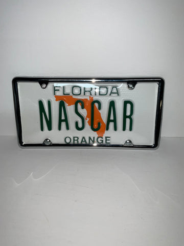 NASCAR Plastic Car License Plate