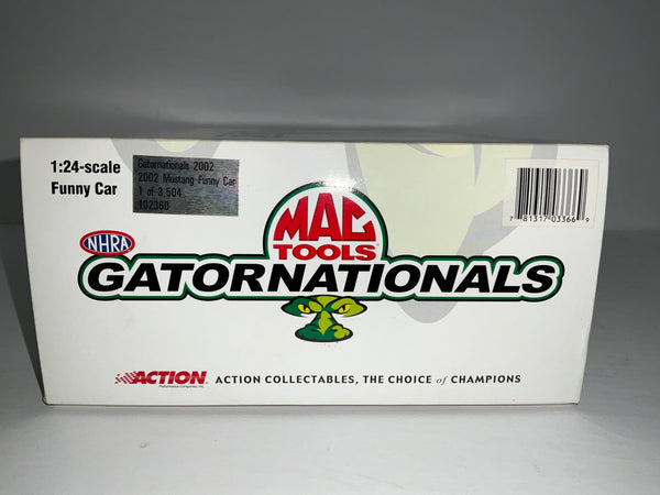 33rd ANNUAL GATORNATIONALS 2002 MUSTANG 1:24 NHRA FUNNY CAR - Mc Tools Action Collectables
