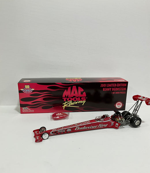 KENNY BERNSTEIN 2001 BUDWEISER KING 1:24 NHRA DIECAST DRAGSTER - Racing Champions