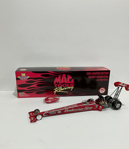 KENNY BERNSTEIN 2001 BUDWEISER KING 1:24 NHRA DIECAST DRAGSTER - Racing Champions