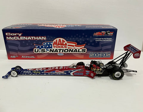 CORY McCLENATHAN 2002 48TH ANNUAL U.S. NATIONALS 1:24 NHRA DIECAST DRAGSTER - Mac Tools and  Action Collectables