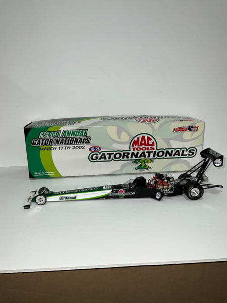33RD ANNUAL GATORNATIONALS 2002 1:24 NHRA DIECAST DRAGSTER - Mac Tools and Action Racing Collectables