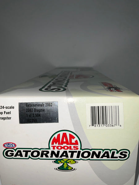 33RD ANNUAL GATORNATIONALS 2002 1:24 NHRA DIECAST DRAGSTER - Mac Tools and Action Racing Collectables