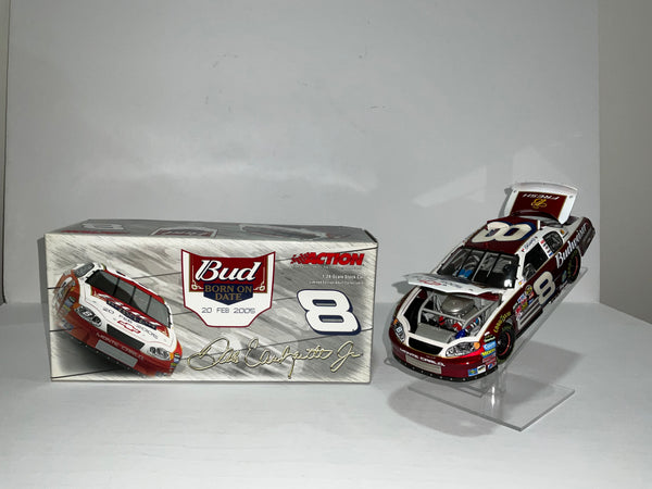 DALE EARNHARDT JR 2005 BUDWEISER DAYTONA BORN ON DATE 1:24 NASCAR DIECAST - Acton Racing Collectables