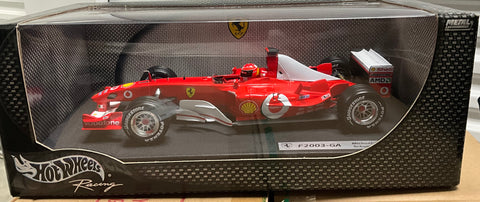 MICHAEL SCHUMACHER 2003 Shell Ferrari F1  F2003-GA 1:18 NTT DIECAST - Hot Wheels Racing