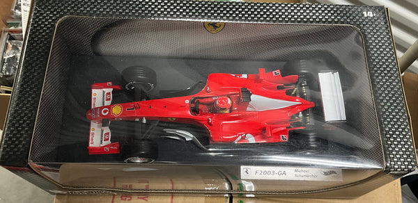 MICHAEL SCHUMACHER 2003 Shell Ferrari F1  F2003-GA 1:18 NTT DIECAST - Hot Wheels Racing