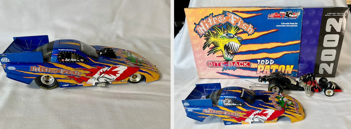 TODD PATTON 2002 NITRO FISH - BITE BACK 1:24 NHRA DIECAST FUNNY CAR - Action Racing Collectables