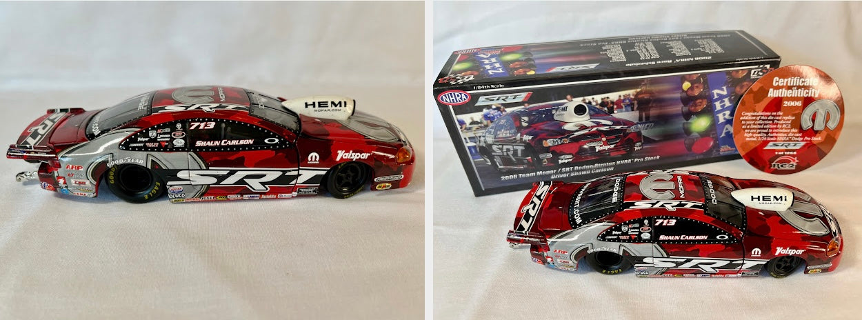 SHAWN CARLSON 2006 SRT 1:24 NHRA DIECAST PRO STOCK CAR - Racing Champions