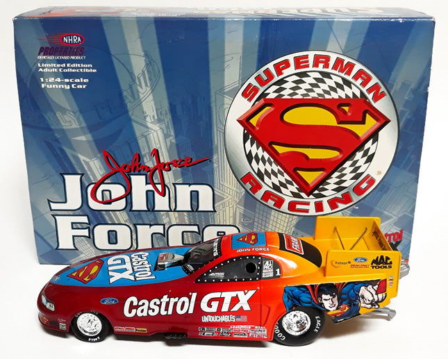 JOHN FORCE 1999 CASTROL/SUPERMAN 1:24 FUNNY CAR NHRA DIECAST