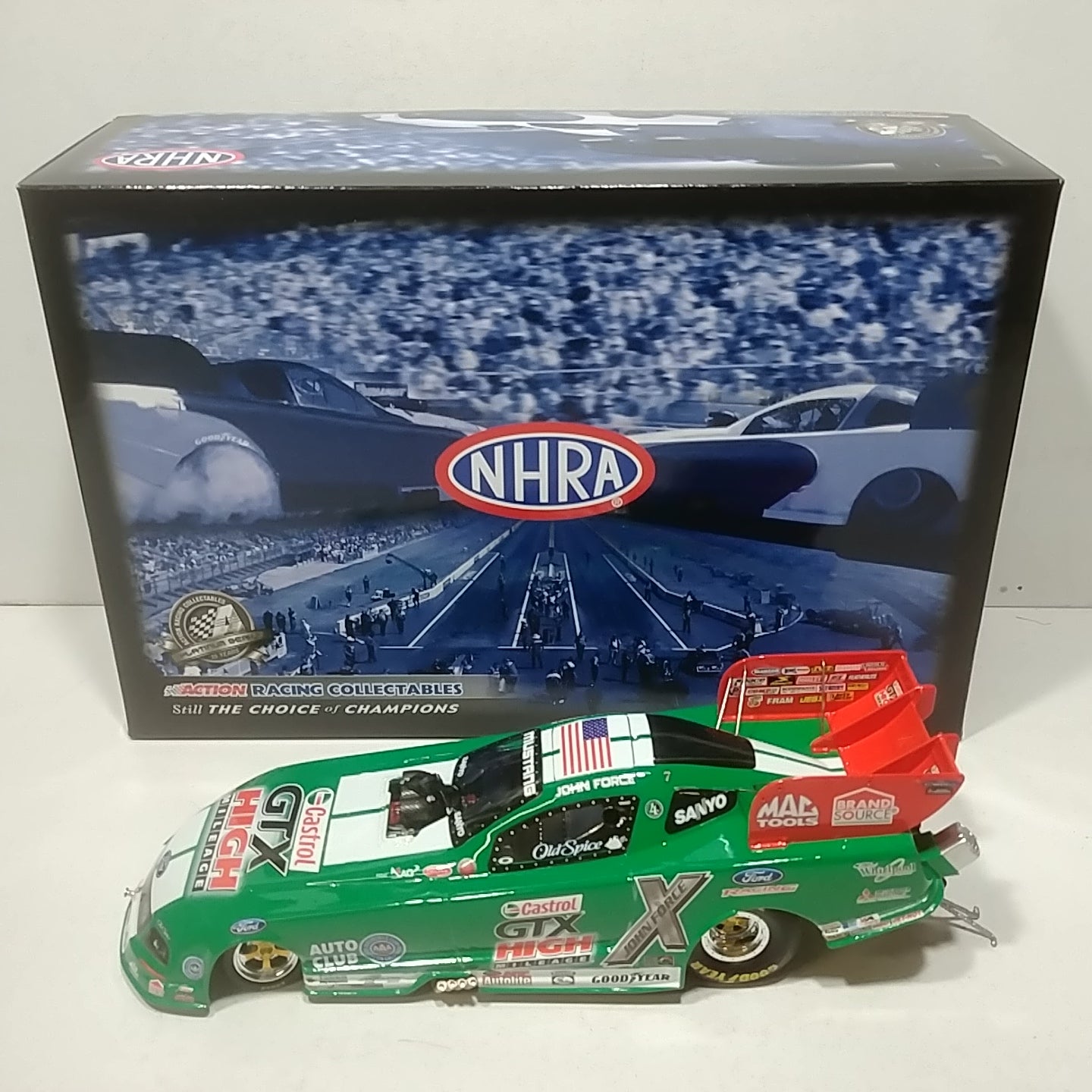 JOHN FORCE 2008 CASTROL GTX 1:24 NHRA DIECAST FUNNY CAR - Action Racing Collectables