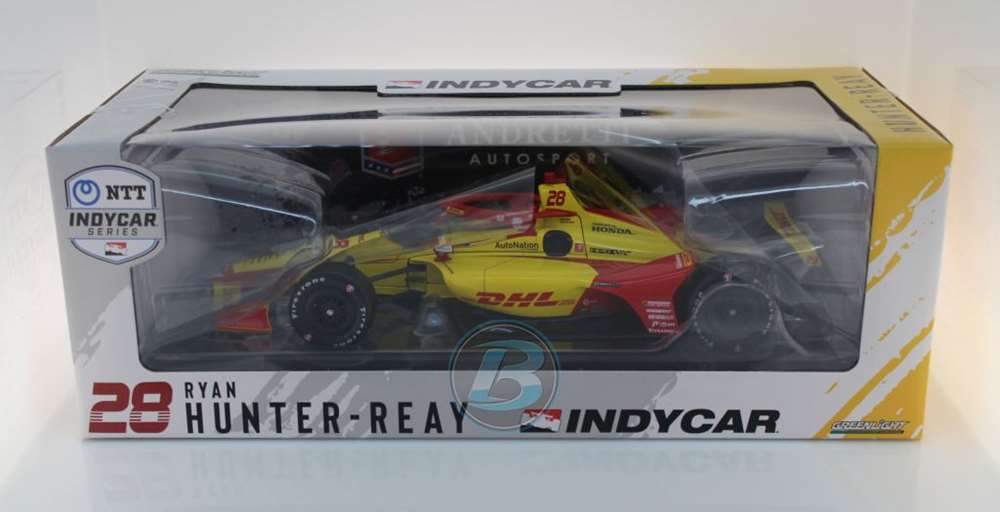 #28 RYAN HUNTER-REAY 2021 DHL 1:18 INDY CAR DIECAST - Greenlight