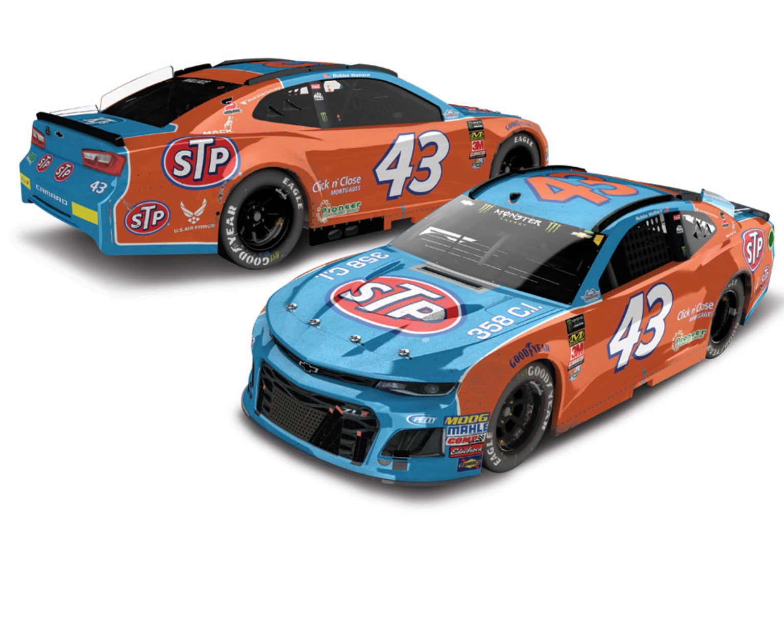 DARRELL BUBBA WALLACE 2018 STP DARLINGTON THROWBACK 1:24 ARC