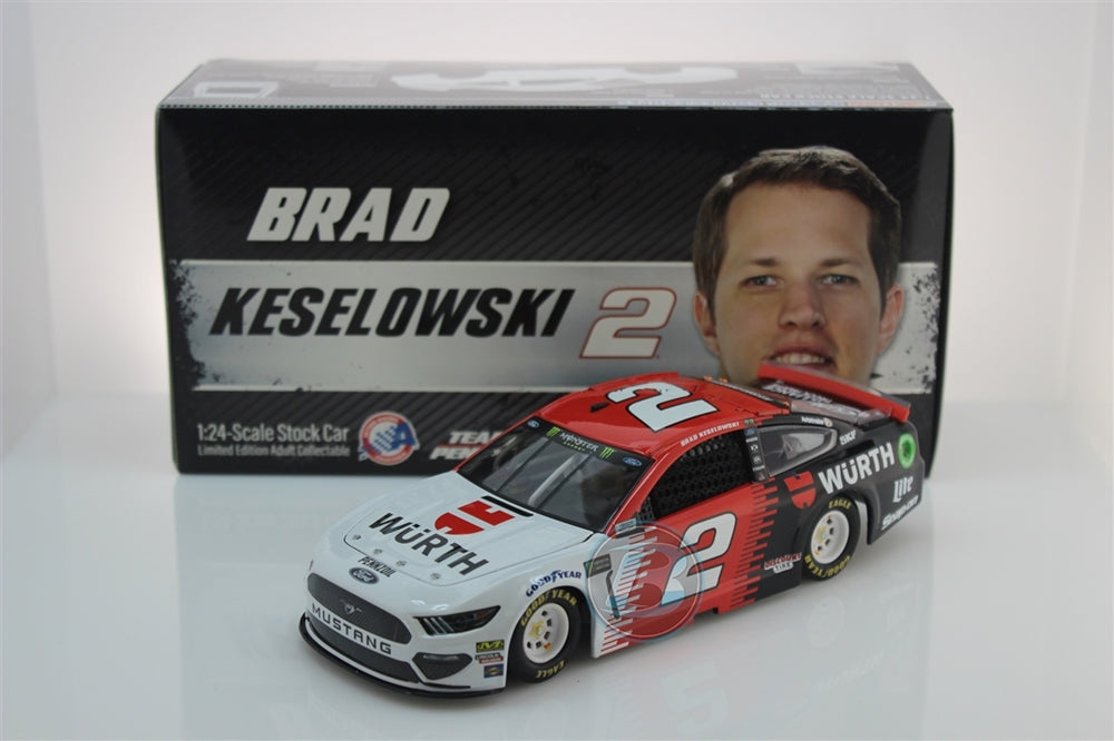 Brad Keselowski Autographed 2019 Wurth Color hot Chrome NASCAR Diecast car Penske #2