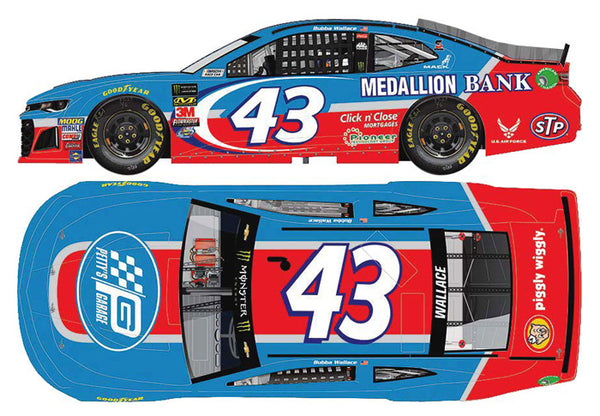 DARRELL "BUBBA" WALLACE 2018 PETTY'S GARAGE MEDALLION BANK 1:24 NASCAR DIECAST