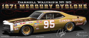 #95 DARRELL WALTRIP TERMINAL TRANSPORT 1971 MERCURY CYCLONE 1:24 NASCAR DIECAST - University of Racing Legends