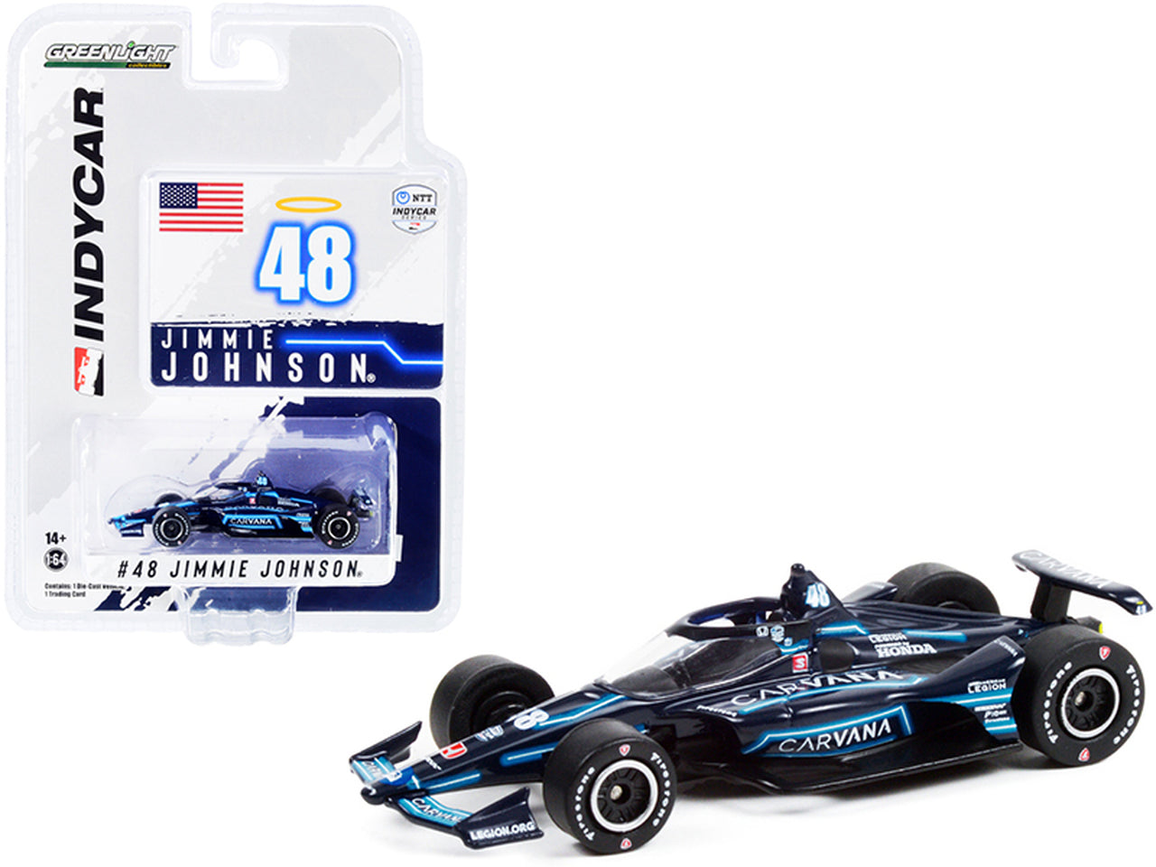 # 48 JIMMIE JOHNSON/CHIP GANASSI RACING 2021 CARVANA 1:64 INDYCAR DIECAST