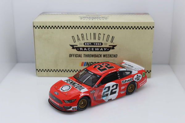 JOEY LOGANO 2021 SHELL-PENNZOIL DARLINGTON THROWBACK 1;24 NASCAR DIECAST