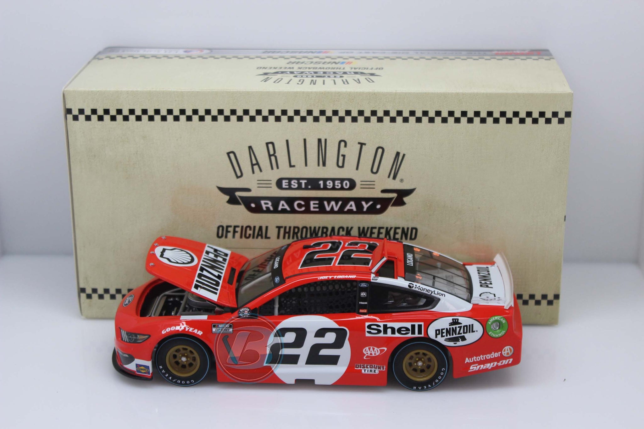 JOEY LOGANO 2021 SHELL-PENNZOIL DARLINGTON THROWBACK 1;24 NASCAR DIECAST