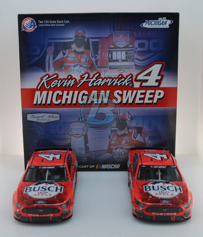 KEVIN HARVICK 2020 BUSCH LIGHT APPLE MICHIGAN 2 CAR SWEEP 1:24 NASCAR DIECAST